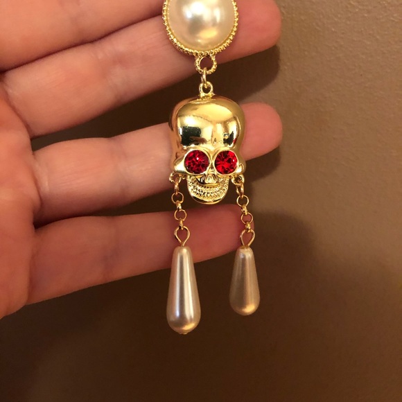 Skull Earrings Funky - Picture 3 of 5